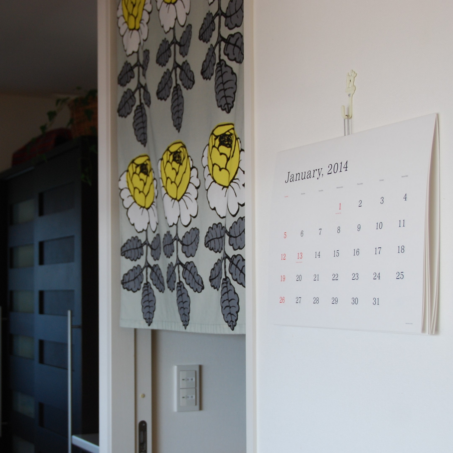 カレンダー】ファンケル花の手帳と葛西薫さんのシンプルな罫線なしカレンダー【 2014年 】 | わが家のここち。