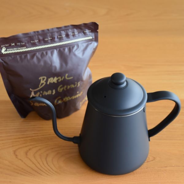 タカヒロのドリップポット雫 ディモンシュさんの限定カラー マットブラック わが家のここち